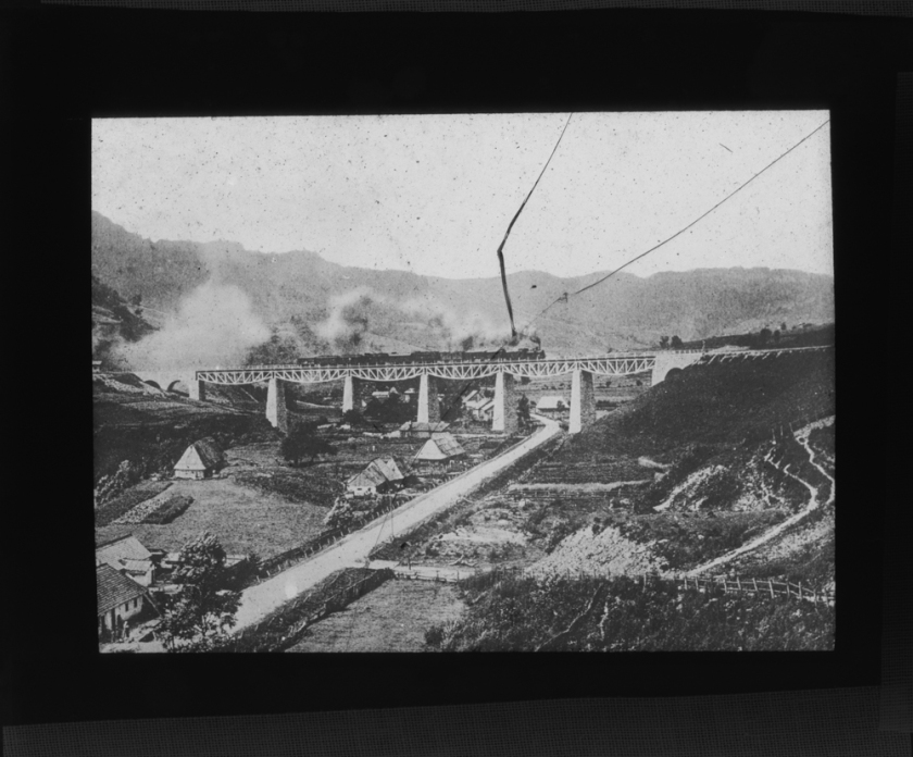 Scranton 143 180642 Uzsok Pass showing one of the railroad bridges